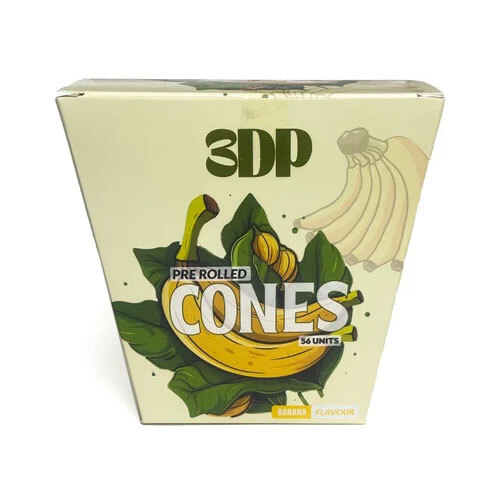 3Dp Pre Rolled Cones - Banana Flavor - Color: White