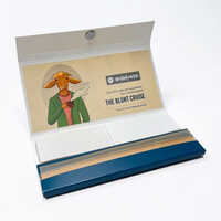 3DP Skins N Tips Brown Unbleached Rolling Papers With Roach