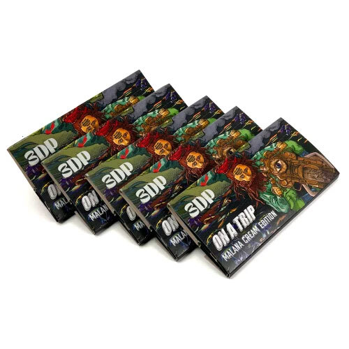 3dp On A Trip Rolling Papers With Filter Tips (Malana Cream Edition) - Color: Brown