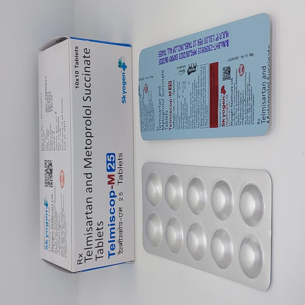 Telmisartan 40Mg And Metoprolol Succinate 25Mg (ER) Tablets