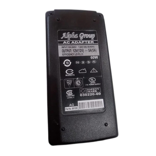 12 V 5 Amp Power Plug Adapter - Efficiency: 100 %