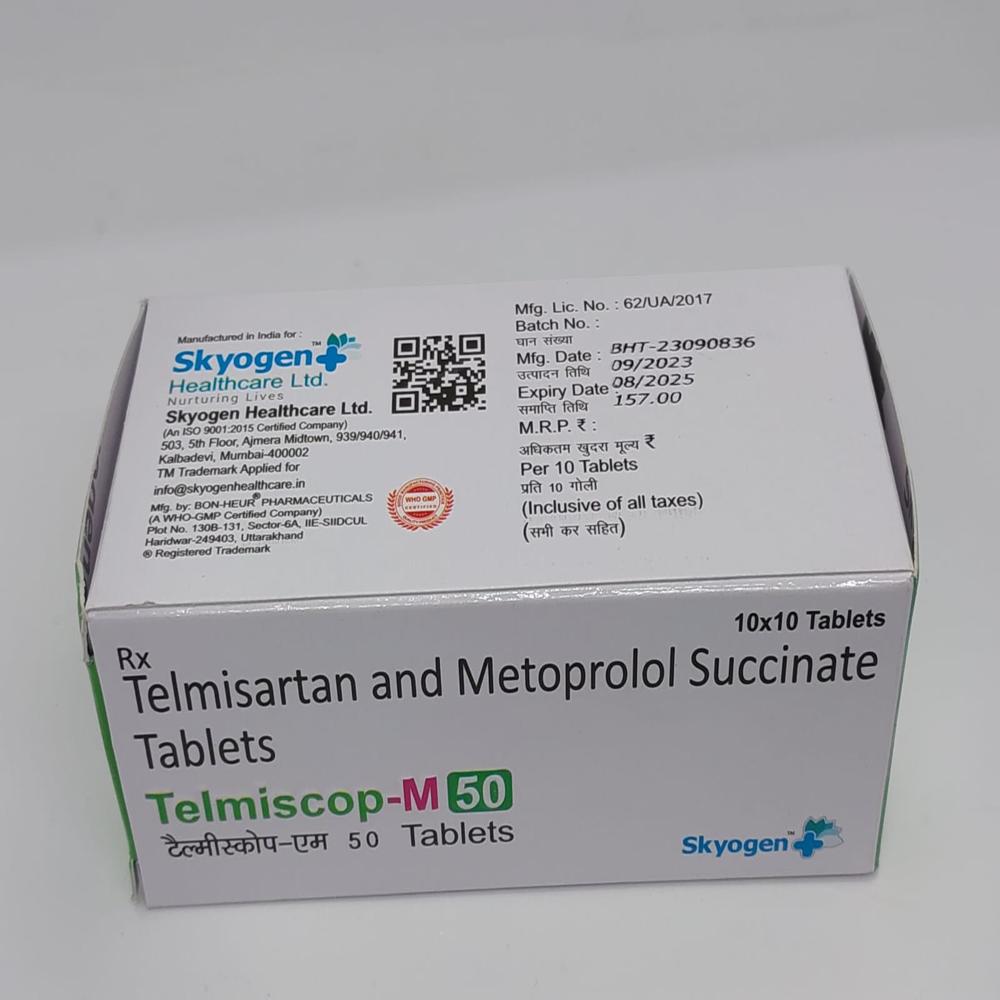Telmisartan 40Mg And Metoprolol Succinate 50Mg (ER) Tablets