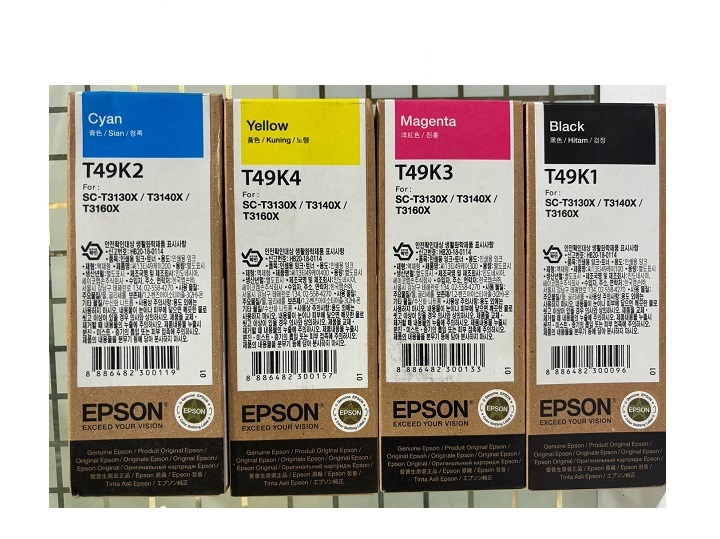 Epson T49k1/2/3/4 Set Of 4 Ink Bottle (3130x/3140x/3160x) - Color: Black
