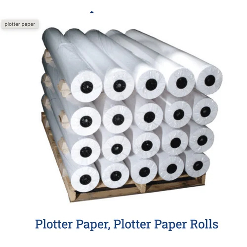 White Plotter Paper Rolls For Garment Factory CAD CAM Plotter Machines