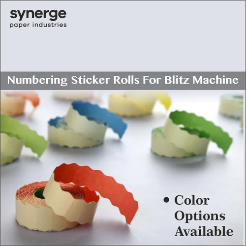 Blitz 2253 Textile Sequential Numbering Sticker Rolls - Color: Multicolor