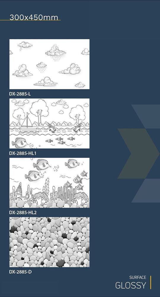 300x450 wall tiles fish concept