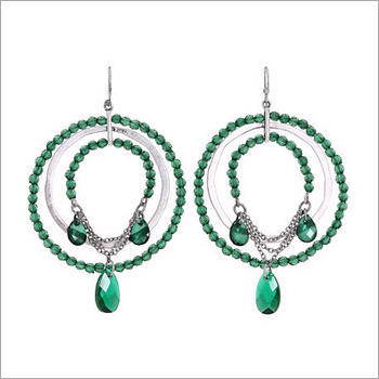 फैशन चेक स्टोन इयररिंग