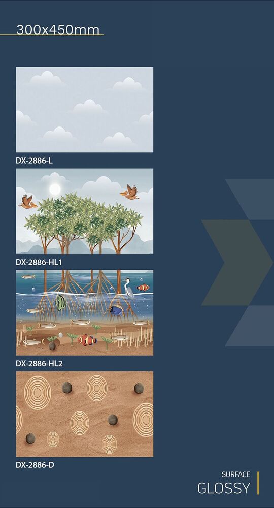 300x450 wall tiles fish concept