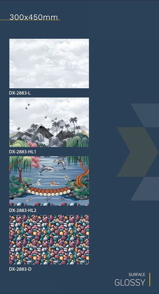 300x450 wall tiles fish concept