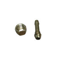Brass Hose Nut Nipple Set - Shape: Round