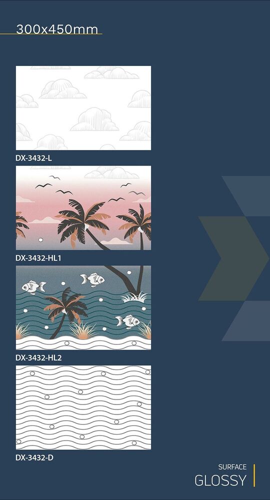 30x45 Ceramic Wall Tiles (fish Finish)