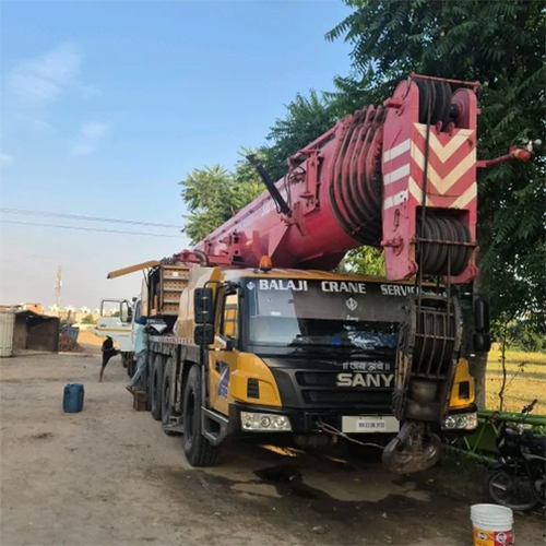 150 Mt Tyre Mounted Crane On Hire Basis