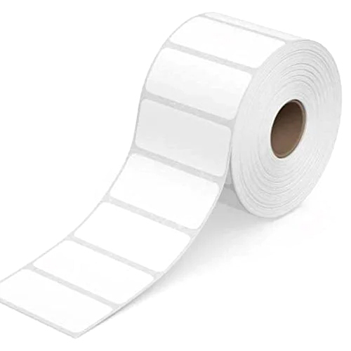 Self Adhesive Barcode Sticker - Color: White