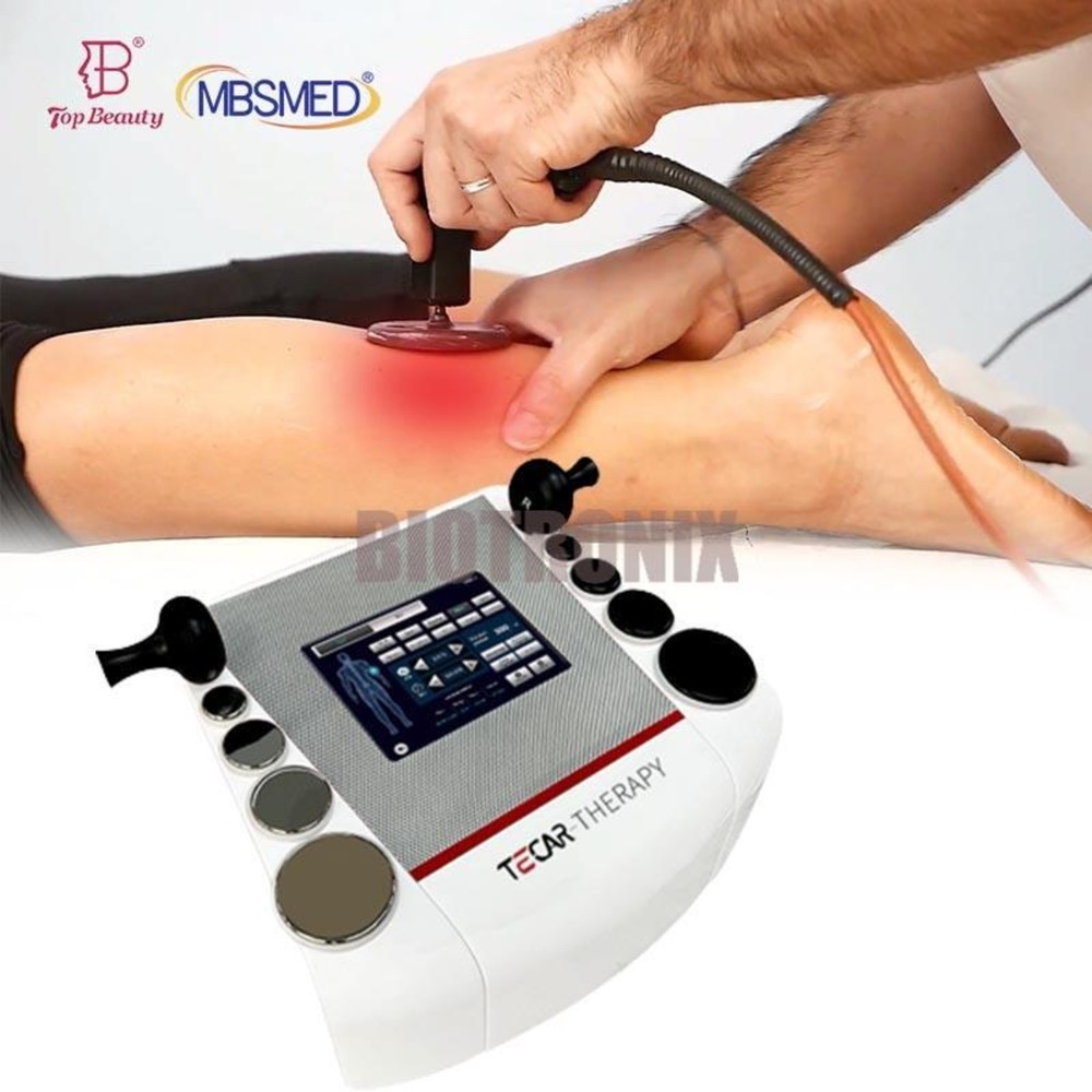 Tecar Therapy Diathermy Machine, CET RET For Sports Rehabilitator Sport Therapist, 4 Modes and 10 Body Parts To Choose From, 300~448KHz Therapy Machine For Body Pain
