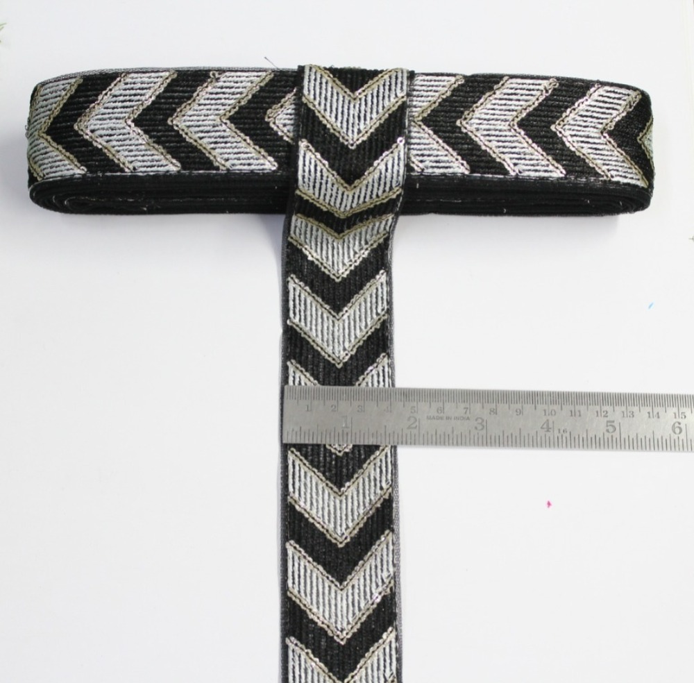 Thread Embroidery Lace - Color: Black