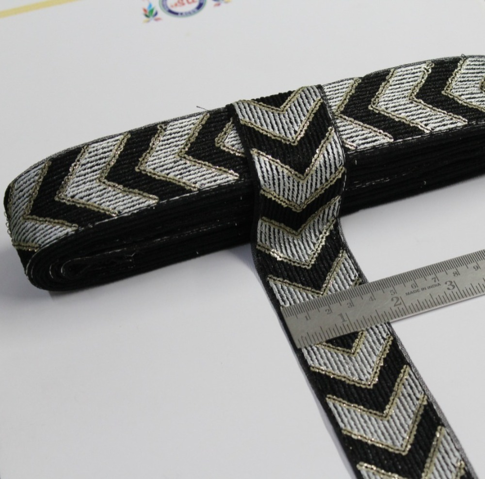 Thread Embroidery Lace - Color: Black