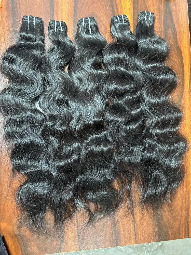 Natural Color Temple Remy Weft Hair Bundle Single Donor Hair Ratio Available