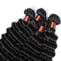 Brazilian Virgin Hair Deep Wave Bundles Unprocessed Virgin Human Hair Extension Deep Curly Hair Weave  (18 20 22 Inch)