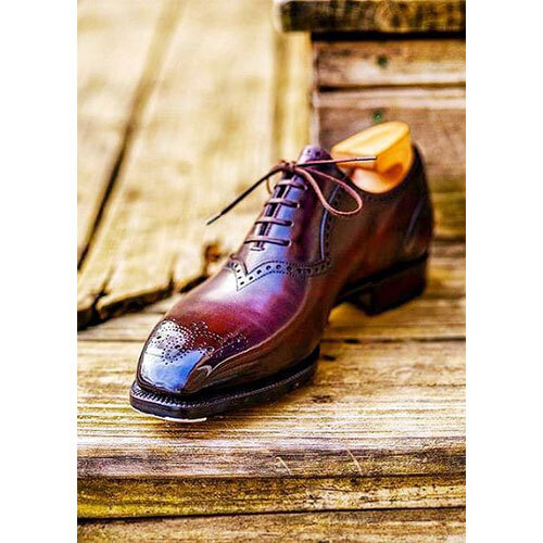 Oxford Leather Formal Shoes For Men - Color: Brown