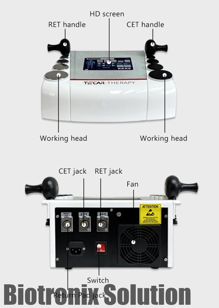 Portable Tecar Therapy Machine for Physiotherapy Pain Relief and Rehabilitation