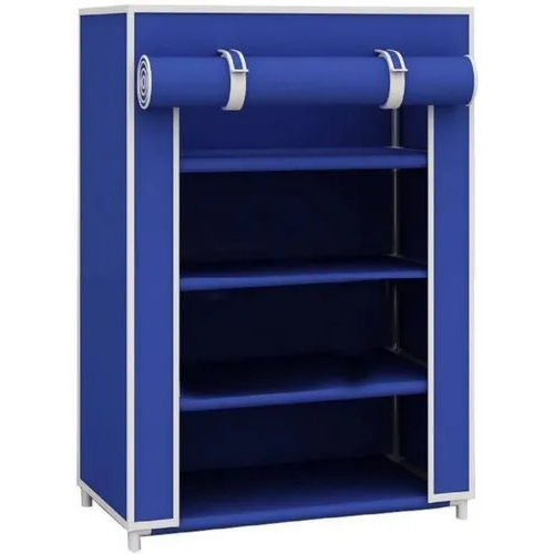 4 Tier Shoe Rack Cover - Color: Blue