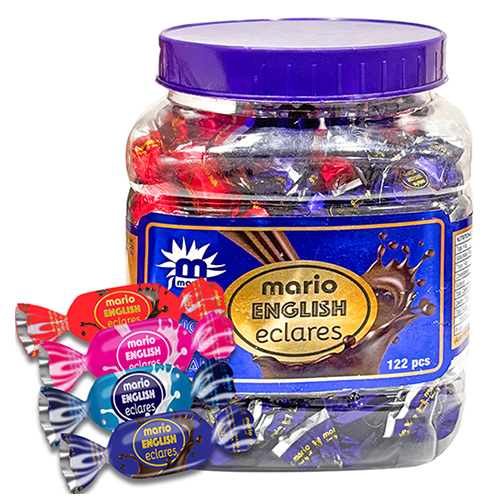 122 Pieces Mario English Eclares Toffee Jar - Application: Industrial