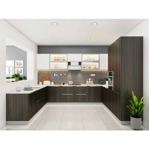 U Shape Modular Kitchen - Color: All Color Available