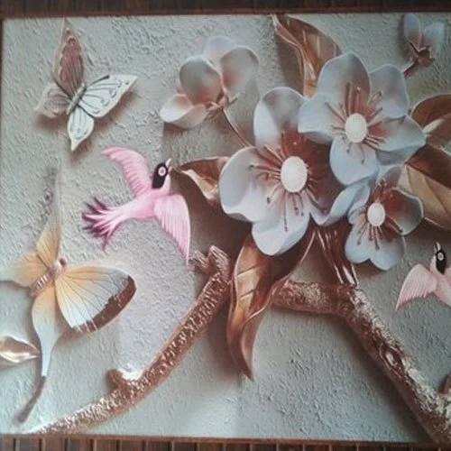 Flower Design PVC Wallpaper