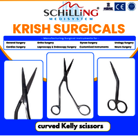 Curved Kelly Scissors - Stainless Steel, Smooth/serrated Blades With Pointed/beveled Tips | Versatile For Gums, Sutures, And Bandages