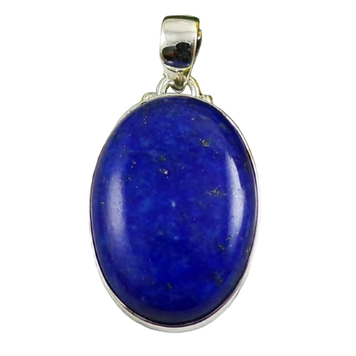 Lapis Lazuli Oval Shape Gemstone 925 Sterling Silver Pendant