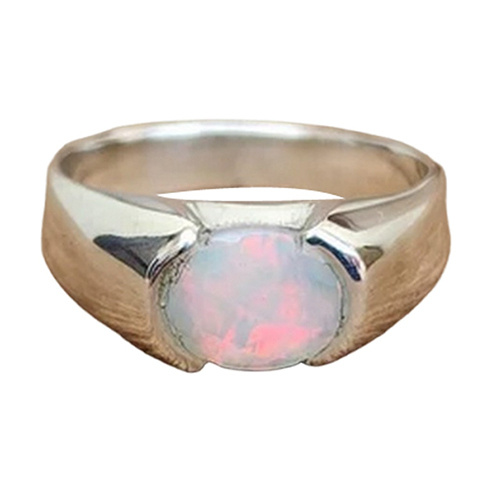 Opal Gemstone 925 Sterling Silver Ring