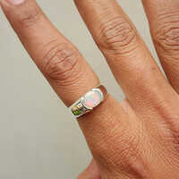 Opal Gemstone 925 Sterling Silver Ring