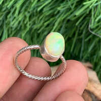 Opal Gemstone 925 Sterling Silver Rings