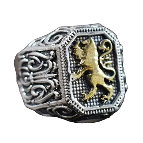 925 Sterling Silver Lion Of Judah Mens Signet Ring