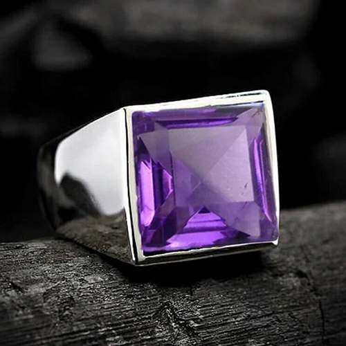 Amethyst Gemstone 925 Sterling Silver Ring