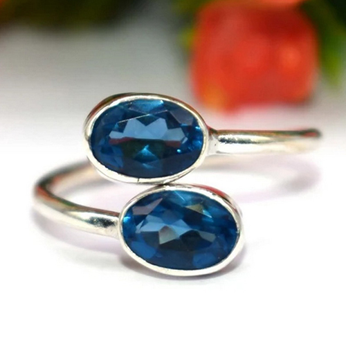 Blue Sapphire Gemstone 925 Sterling Silver Ring