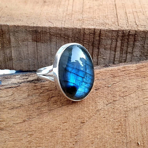 Labradorite Gemstone 925 Sterling Silver Ring - Color: Different Available