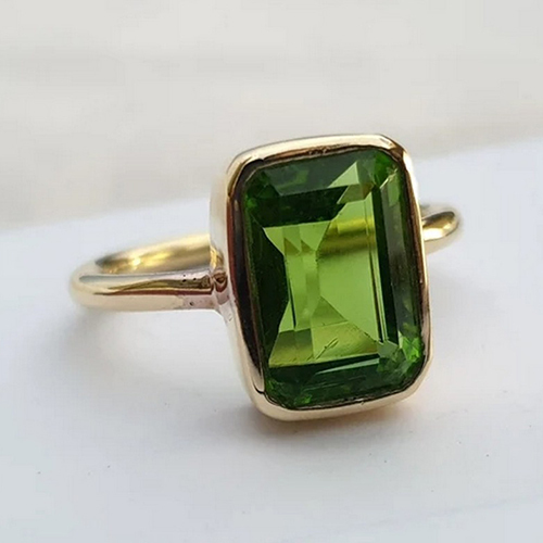 Peridot Gemstone 925 Sterling Silver Ring - Color: Different Available