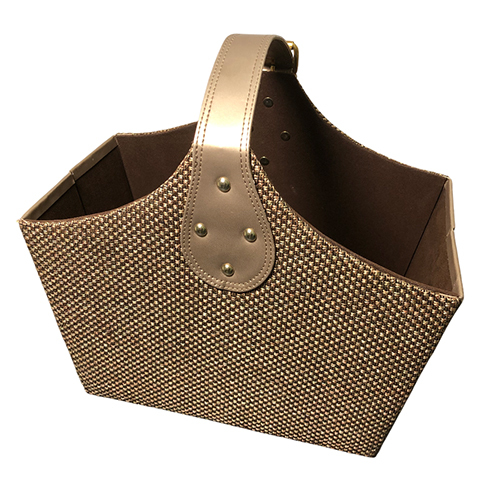 Leatherette Jute Gift Hamper Basket - Color: Different Available