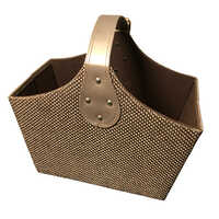 Leatherette Jute Gift Hamper Basket