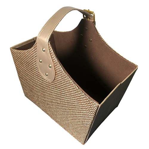 Leatherette Jute Gift Hamper Basket