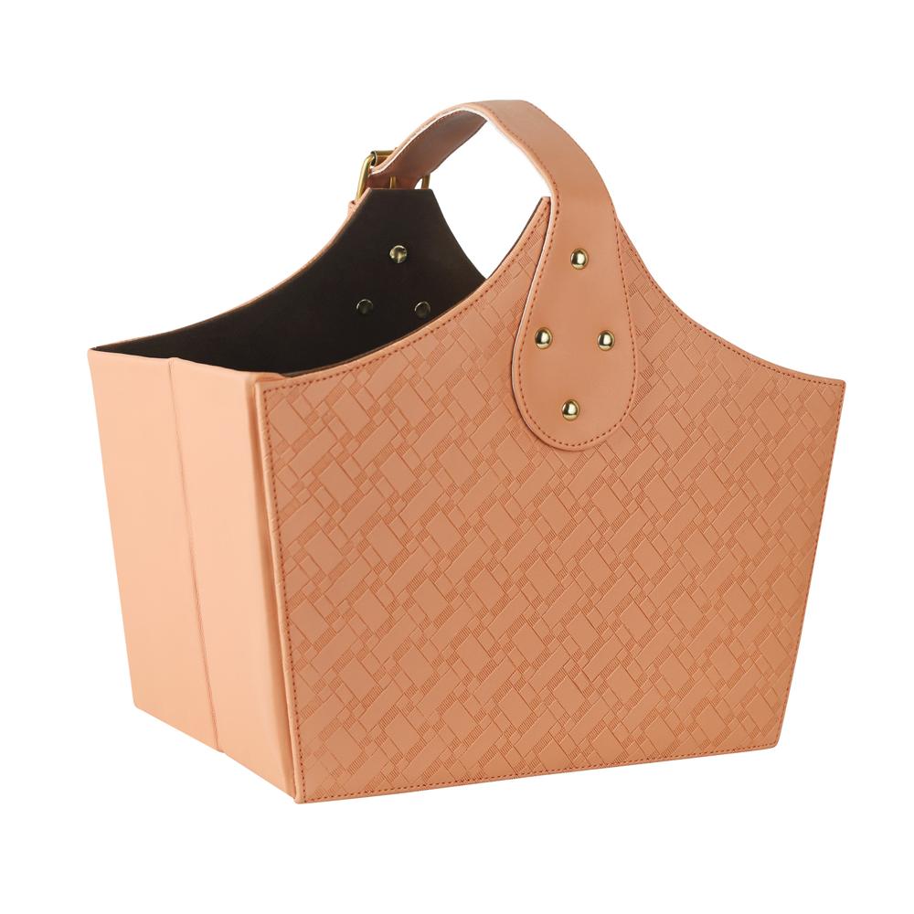 Leatherette Pu Leather Hamper Basket - Color: Different Available