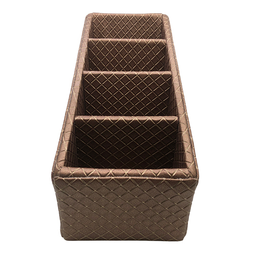 Leather Mdf Braided Remote Holder - Color: As Per Availability