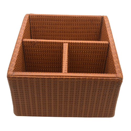 Mdf Leather Remote Stand - Color: As Per Availability