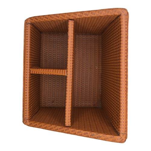 Tan Woven Texture PU Leather Remote Holder