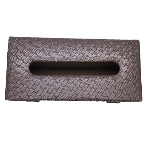 Brown Designer Leather Tissue Paper Box