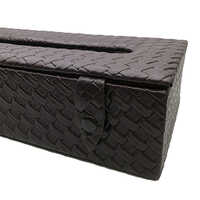 Brown Designer Leather Tissue Paper Box