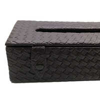 Brown Designer Leather Tissue Paper Box