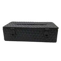 Black Designer Leather Tissue Paper Box - Color: Different Available