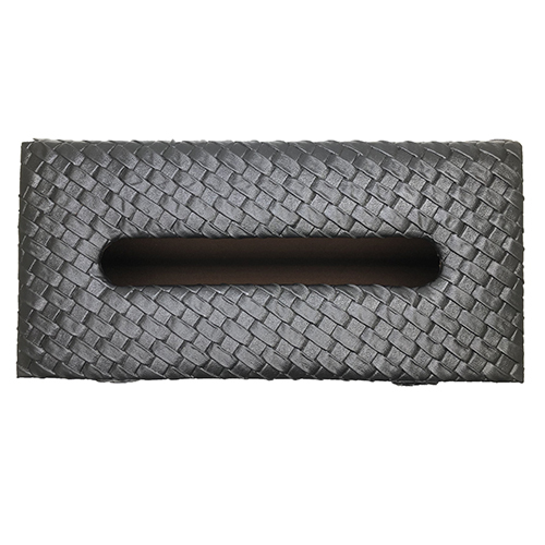 Black Designer Leather Tissue Paper Box - Color: Different Available